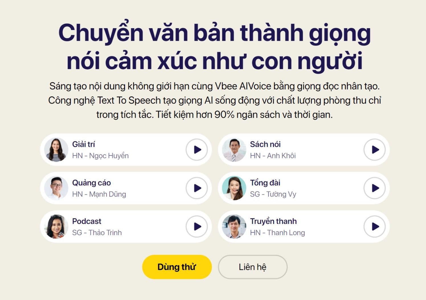 tạo giọng đọc