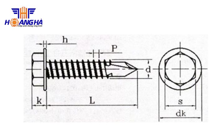 cấu tạo chi tiết của ốc vít bắn tôn