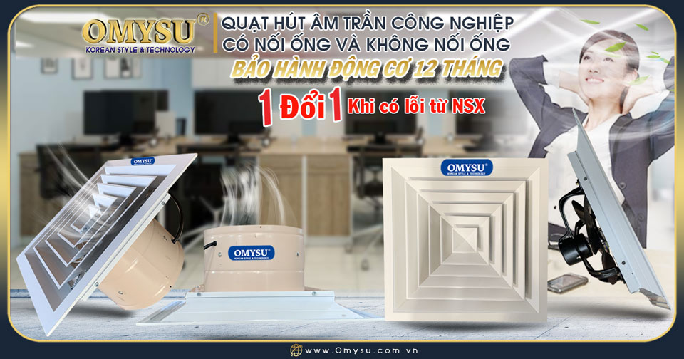 Tìm hiểu quạt hút âm trần công nghiệp