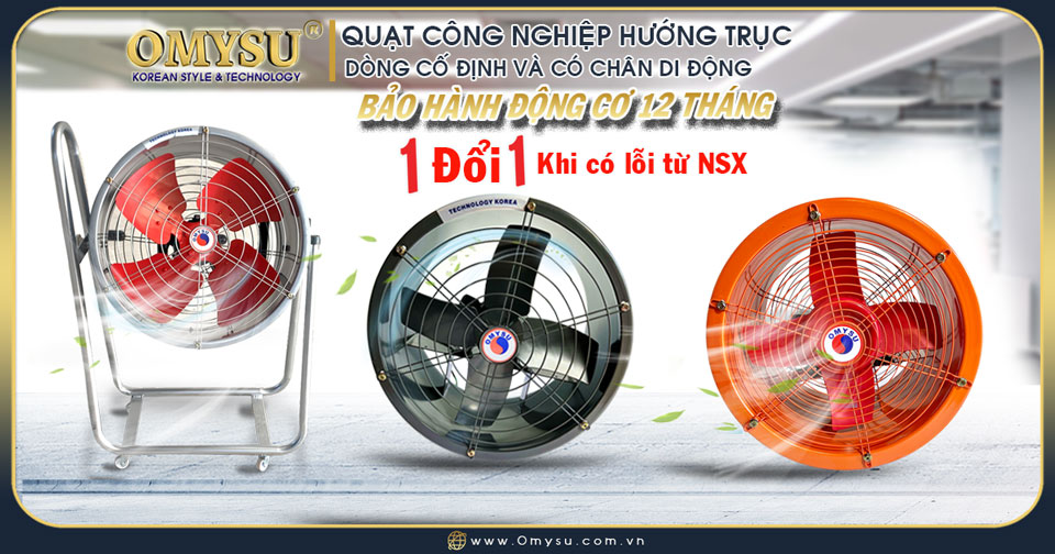 Các mẫu quạt hướng trục công nghiệp tại OMYSU