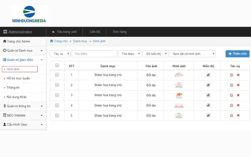 Quản trị giao diện (Theme)