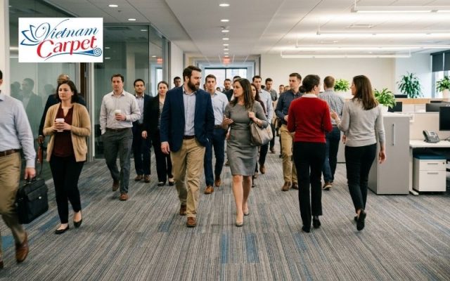 Thảm cuộn cao cấp giúp tạo cảm giác êm ái khi di chuyển