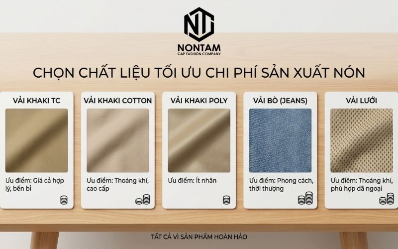 Chọn chất liệu nón kết phù hợp để tối ưu ngân sách