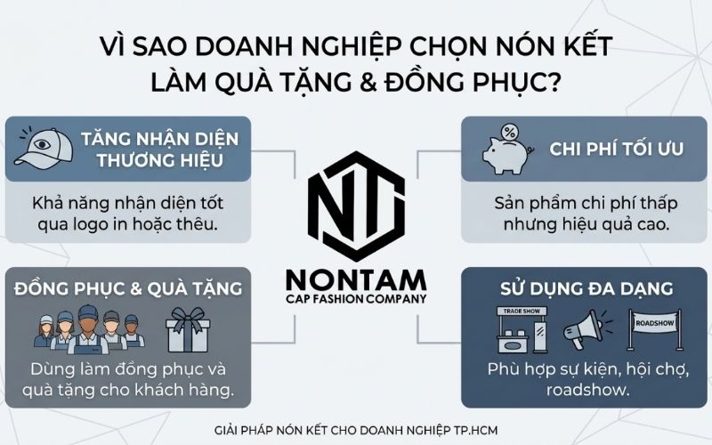 Vì sao doanh nghiệp thường lựa chọn nón kết làm quà tặng và đồng phục