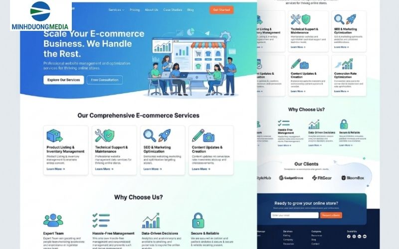 Doanh nghiệp thương mại điện tử cần quản trị website giá rẻ