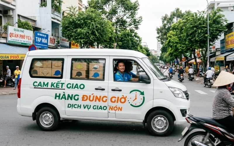 Cam kết giao hàng đúng hẹn- xưởng may nón xuất khẩu 
