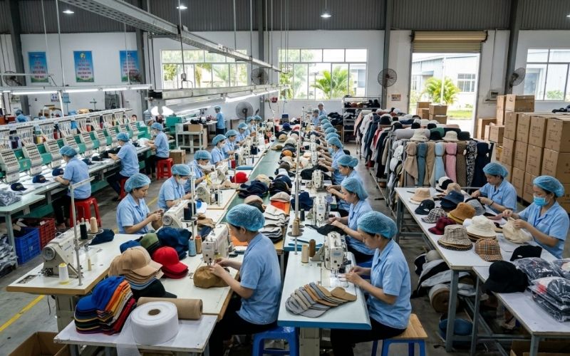 Nón Tâm sở hữu hệ thống sản xuất hiện đại, quy mô lớn